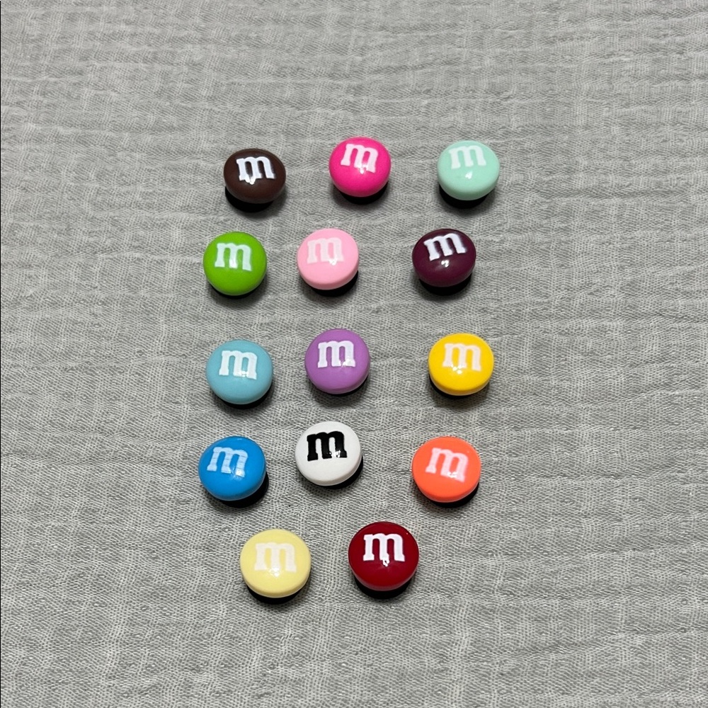 Colorful M&M Inspired Croc Charms (Set of 14)